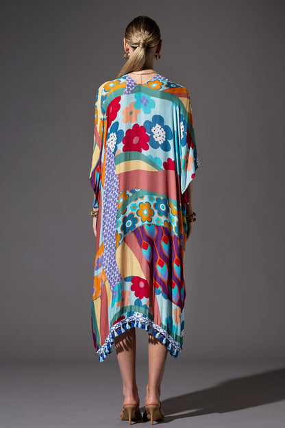 Festival-Ready Textured Kimono