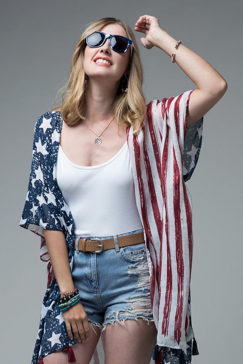 American Flag USA Kimono