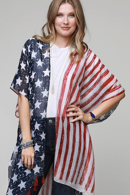 American Flag USA Kimono