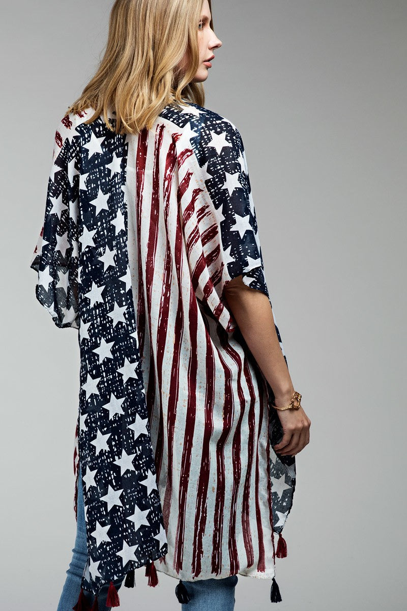 American Flag USA Kimono