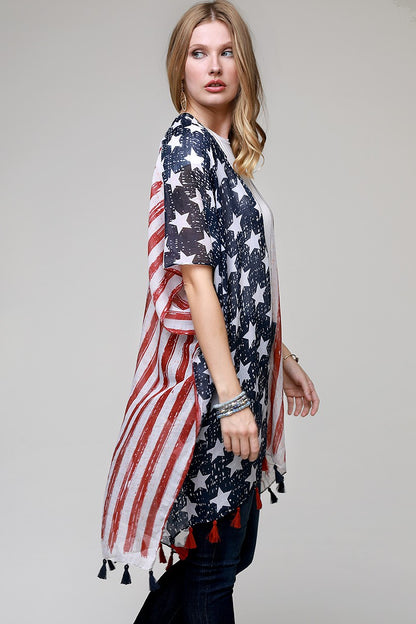 American Flag USA Kimono