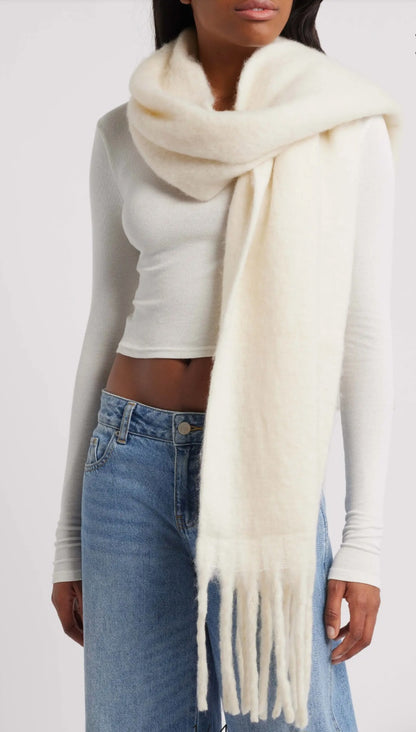 Ivory blanket scarf