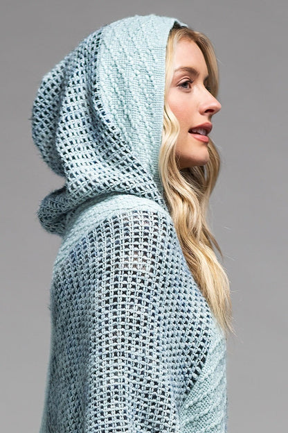 Hooded Gray Poncho