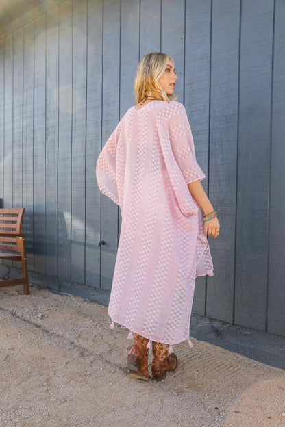 Pink Kimonos Lightweight Kimono Duster Cardigan