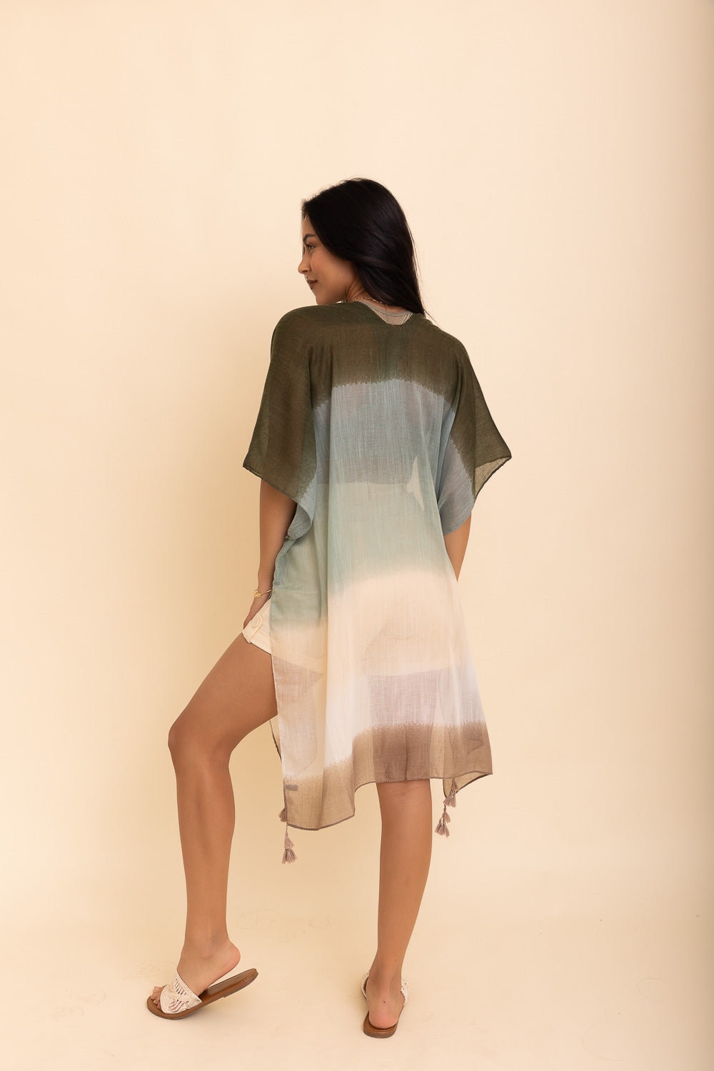 Flowy Lightweight Sage Green Kimono Duster