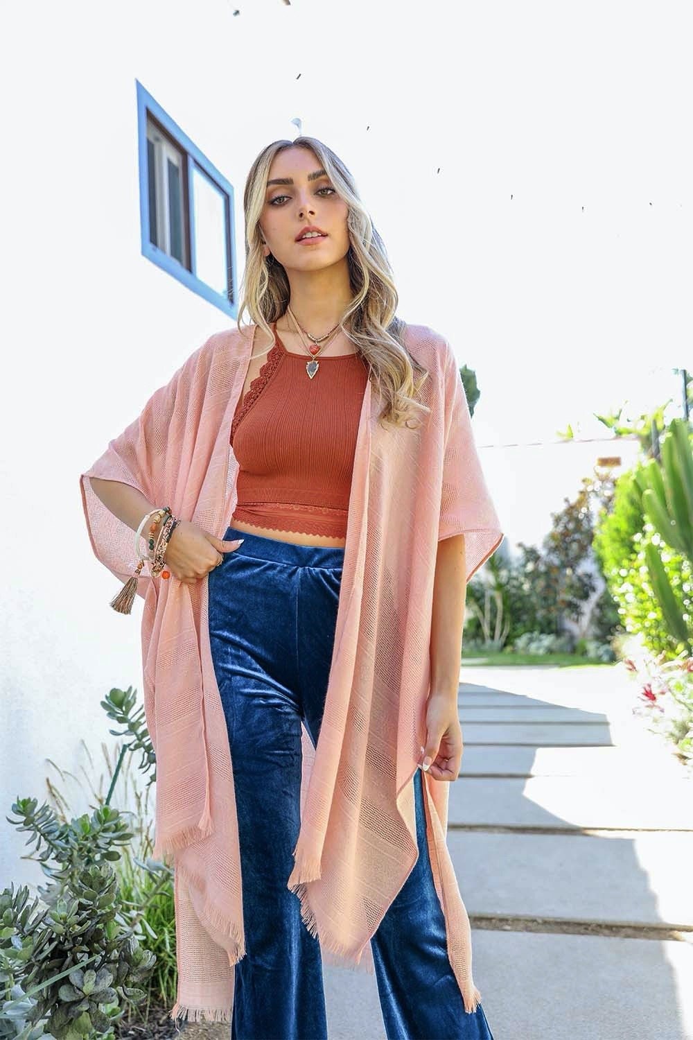 summer pink kimono