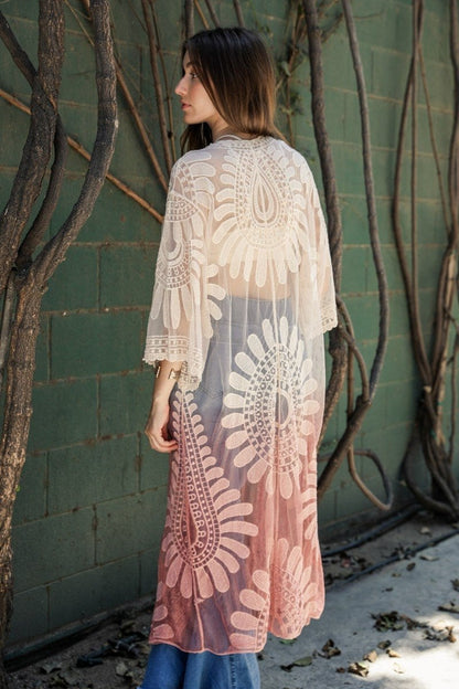 Lace Kimono Duster Crochet Lace