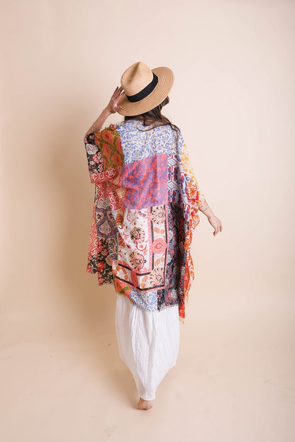 Bohemian Patchwork Kimono Cardigan