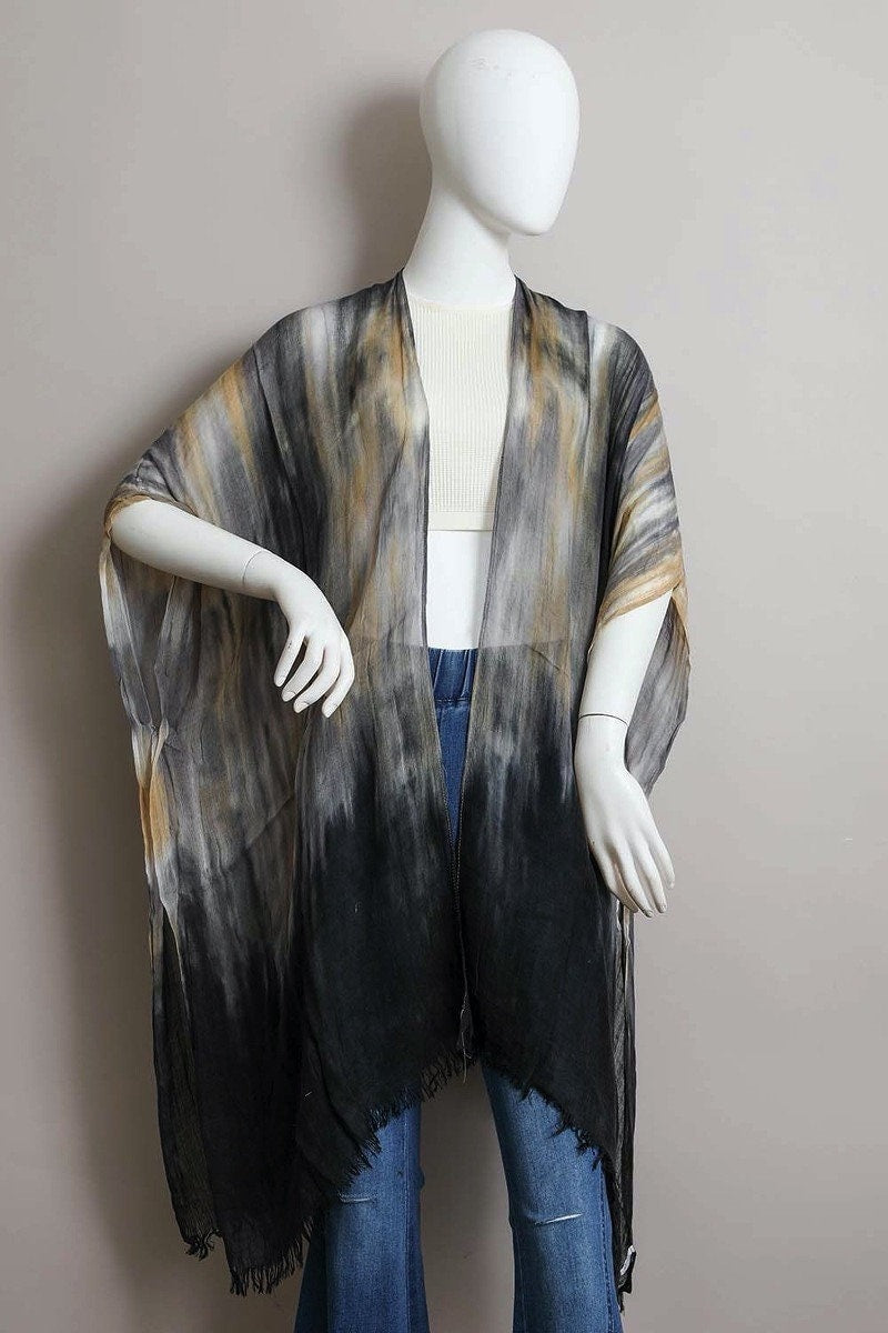 Ombre Tie Dye Kimonos for women, Lightweight Kimono Duster