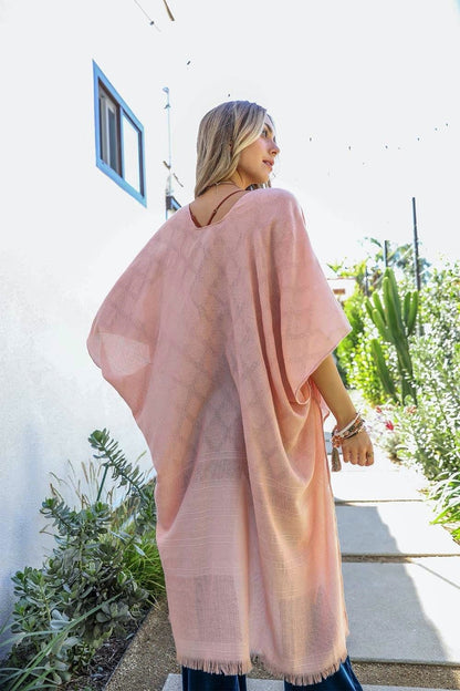 summer pink kimono