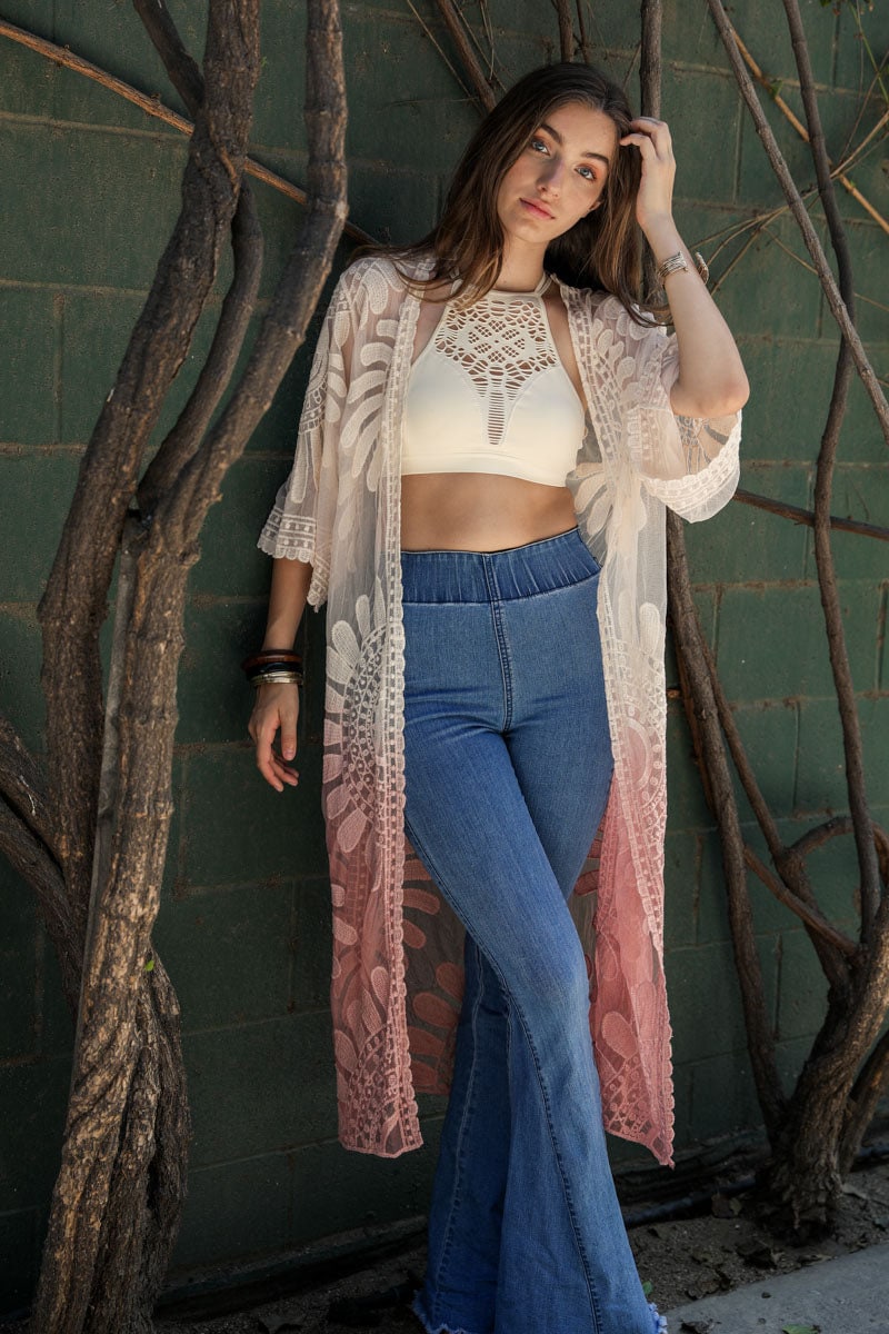 Lace Kimono Duster Crochet Lace