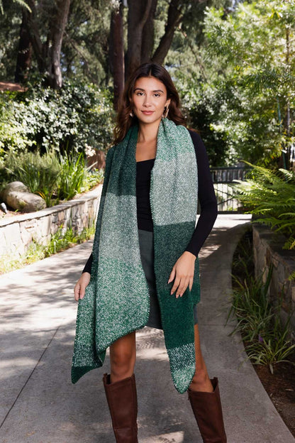 Emerald Green Shawls For Winter Cold Weather Cozy Warm Scarves