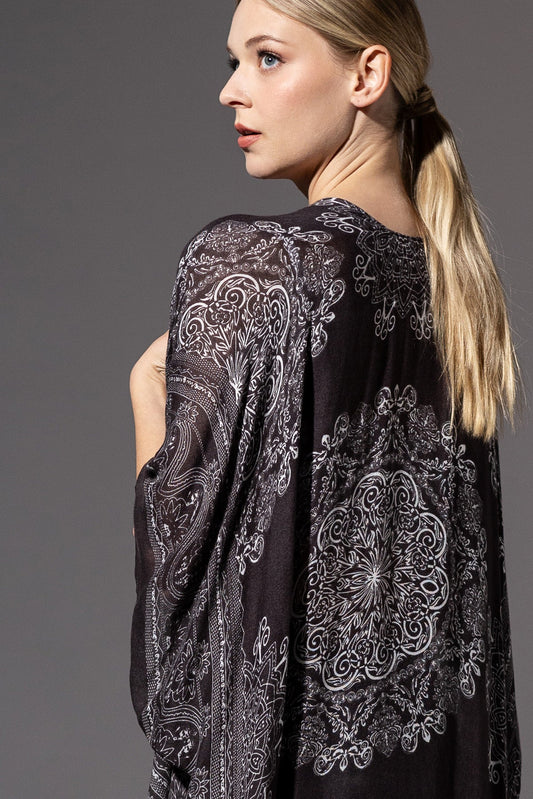 Black Mandala Kimono