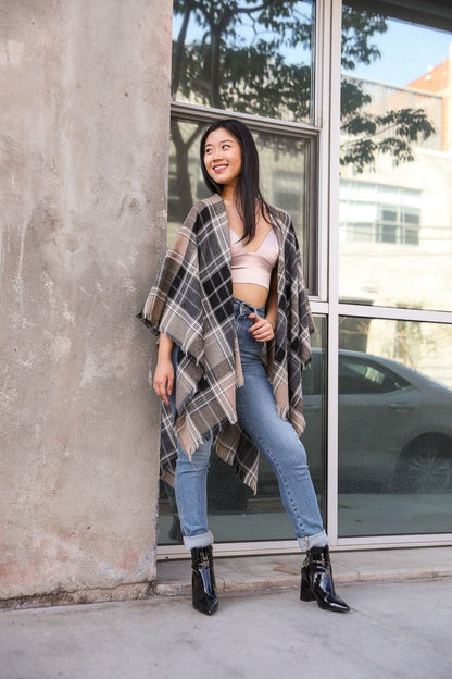 Plaid Poncho