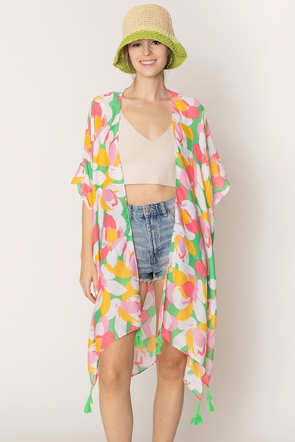 What A Spring Day Kimono with Tassel