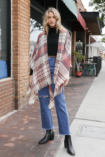 Plaid Poncho