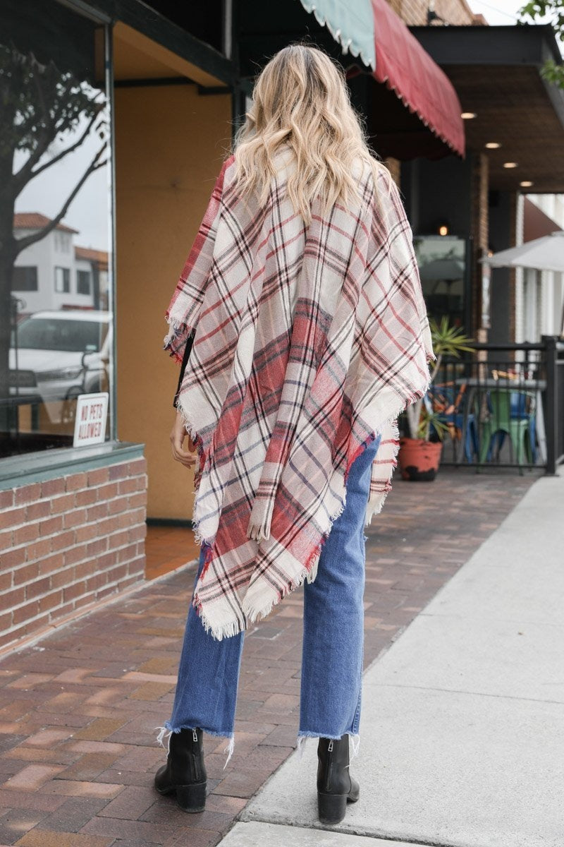 Plaid Poncho