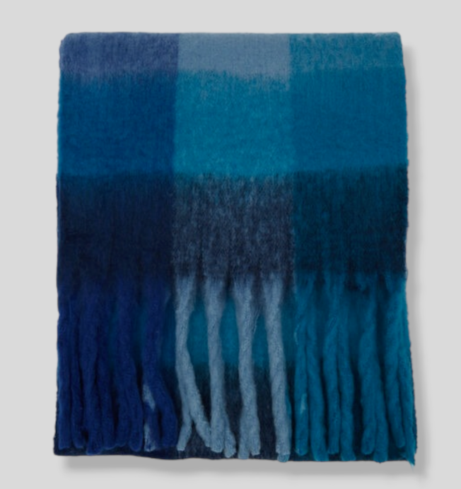 Plaid Mohair Winter Scarves