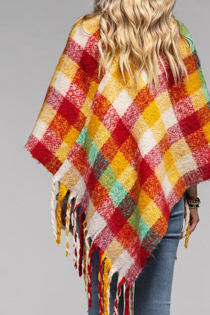 Cozy Ultra Soft Poncho with Tassel