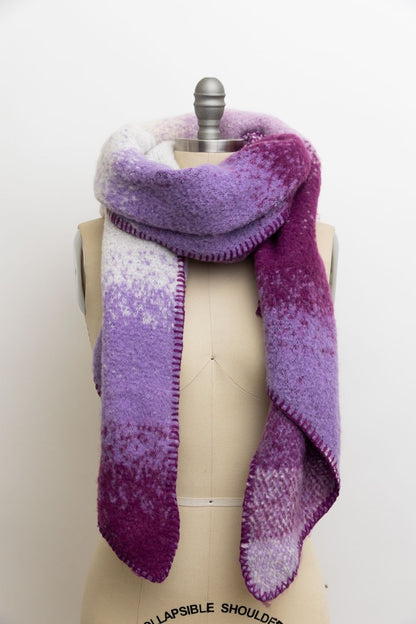 Ultra Soft Multi Colored Scarf Winter Scarves Shawl for Women Purple Ombre Scarf