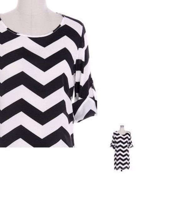 Chevron Blouse with Sleeves - Bean Concept - Etsy