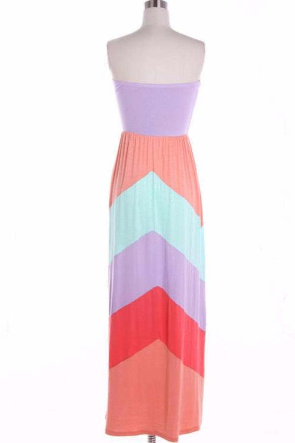 Colorblock maxi dress - Bean Concept - Etsy