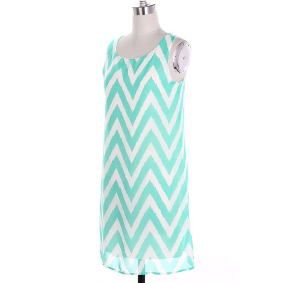 Chevron Blouse Dress