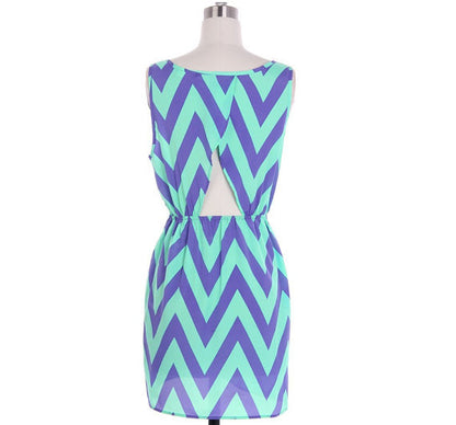 Chevron Pattern Lightweight Dress