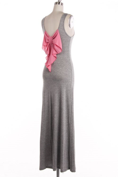 Casual Maxi Dress with Bow