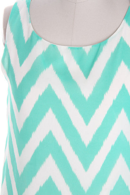 Chevron Blouse Dress