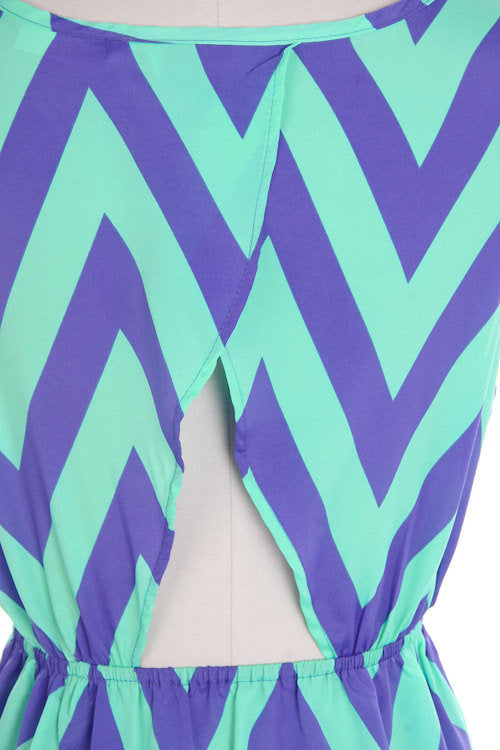 Chevron Pattern Lightweight Dress