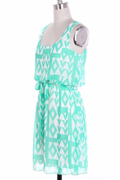 Mint Aztec Short Dress - Bean Concept - Etsy